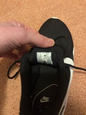 Nike Black and White Slip-On Running Shoe